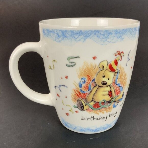 Newtons Law Gotta Getta Gund Ceramic Birthday Boy Mug Cup 12 Oz - Picture 3 of 6